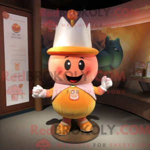 Peach King mascottekostuum...