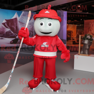 Red Ice Hockey Stick mascot...