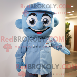 Sky Blue Pho maskot kostume...
