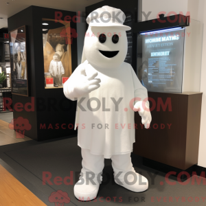 White Ghost maskot kostume...
