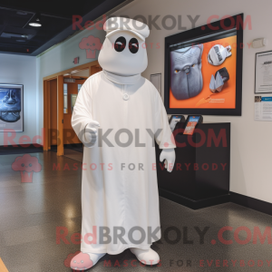 White Ghost maskot kostume...