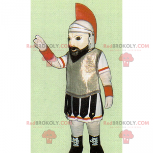 Mascote romano em traje de gladiador - Redbrokoly.com