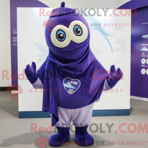Navy Plum-maskotdraktfigur...