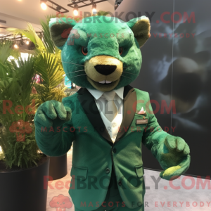 Personaggio mascotte verde...