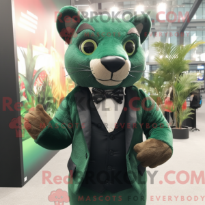 Grøn Jaguarundi maskot...