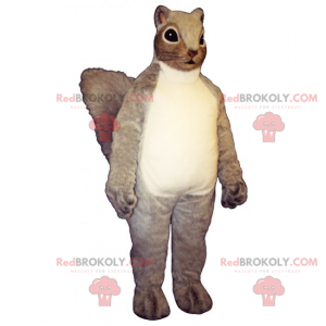 Mascote esquilo de pêlo comprido - Redbrokoly.com