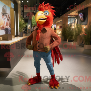 Red Pheasant mascot costume...