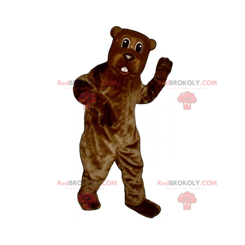 Mascote roedor com dentes grandes - Redbrokoly.com