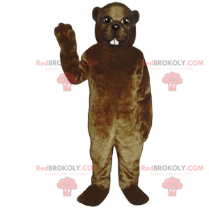 Mascote roedor com grandes dentes brancos - Redbrokoly.com