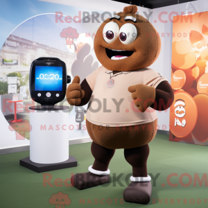 Brun Rugby Ball maskot...
