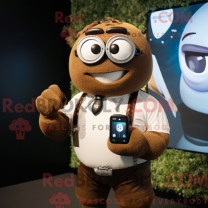 Brun Rugby Ball maskot...