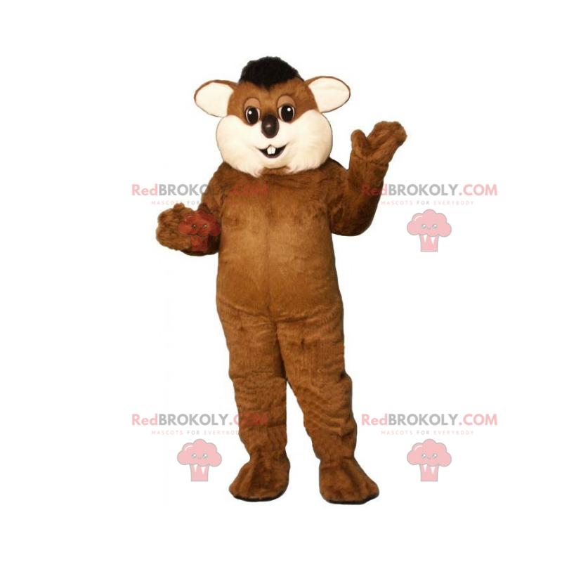 Rodent mascot with big cheeks - Redbrokoly.com