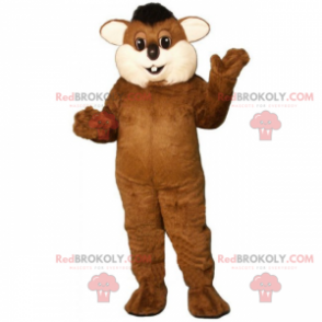 Mascotte de rongeur aux grosses joues - Redbrokoly.com