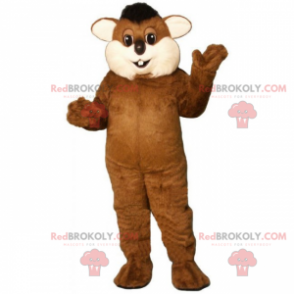 Nagetier-Maskottchen mit großen Wangen - Redbrokoly.com