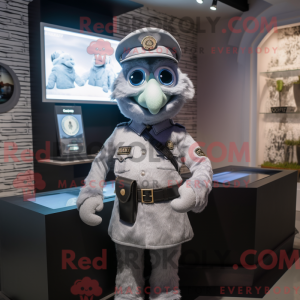 Mascotte de policier gris...