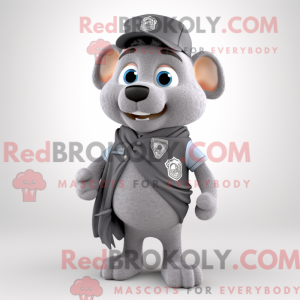 Mascotte de policier gris...