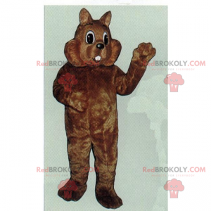 Mascotte de rongeur aux grosses joues - Redbrokoly.com