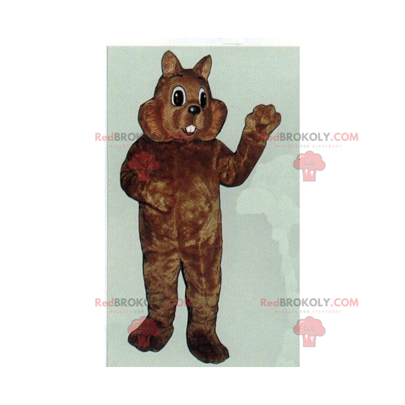 Mascote roedor com bochechas grandes - Redbrokoly.com