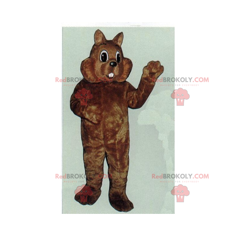 Nagetier-Maskottchen mit großen Wangen - Redbrokoly.com