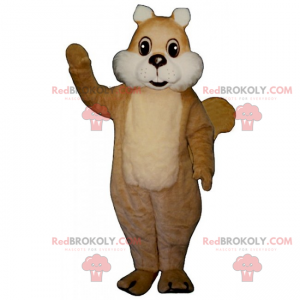 Eichhörnchen-Maskottchen mit weißen Wangen - Redbrokoly.com