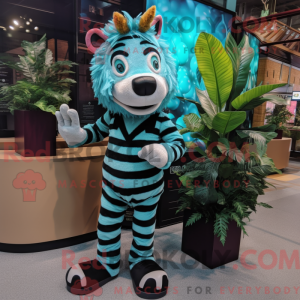 Postava maskota Teal Zebra...