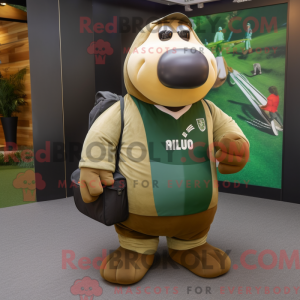 Oliven Walrus maskot...