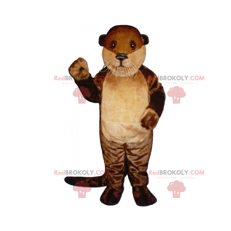 Otter mascot with long white whiskers - Redbrokoly.com