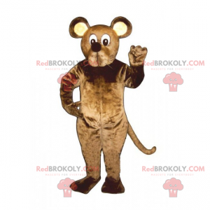 Mascote roedor com orelhas redondas - Redbrokoly.com
