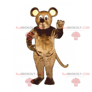 Mascotte roditore con orecchie rotonde - Redbrokoly.com