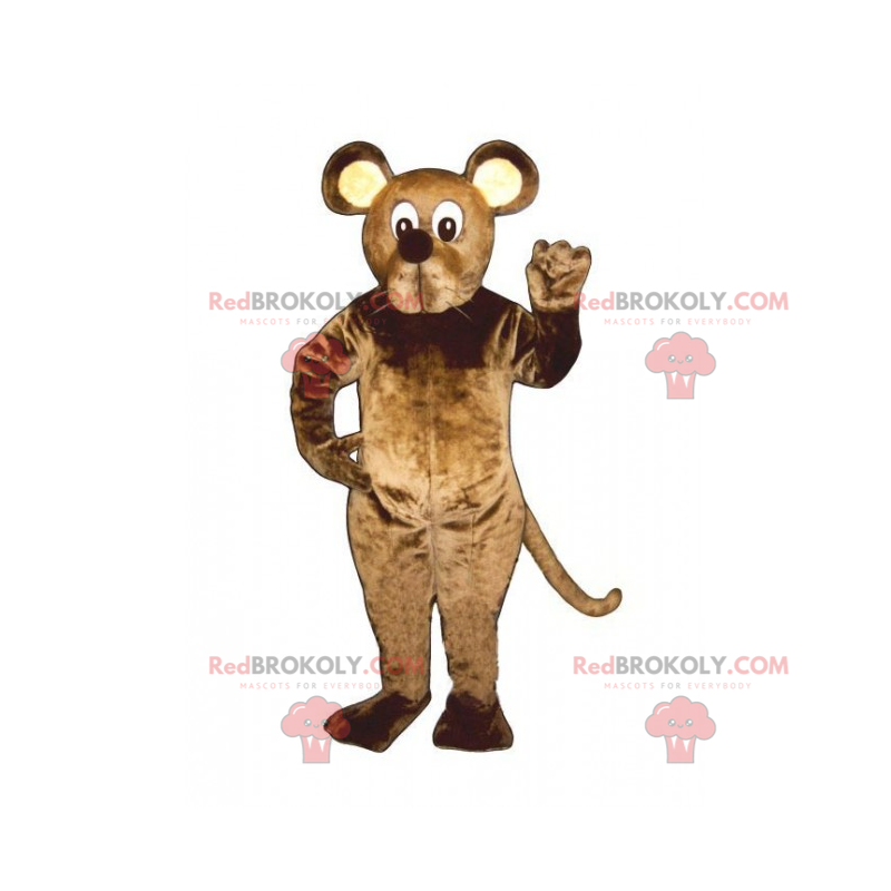 Nagetier-Maskottchen mit runden Ohren - Redbrokoly.com