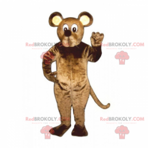 Nagetier-Maskottchen mit runden Ohren - Redbrokoly.com
