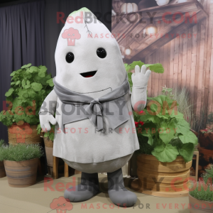 Gray Radish mascot costume...