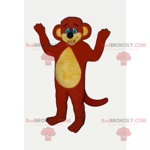 Mascote roedor laranja com olhos azuis - Redbrokoly.com