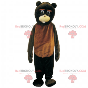 Mascotte de rongeur avec nez beige - Redbrokoly.com