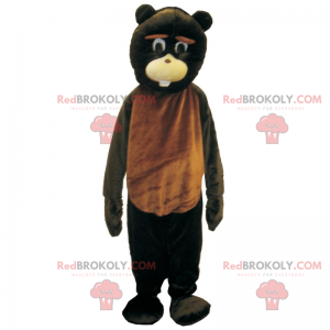 Rodent mascot with beige nose - Redbrokoly.com