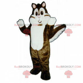 Witte en bruine eekhoorn mascotte - Redbrokoly.com