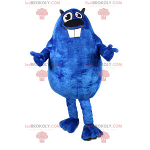 Mascotte de rongeur bleu - Redbrokoly.com