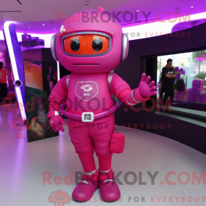 Magenta Astronaut mascot...