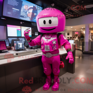 Magenta Astronaut maskot...