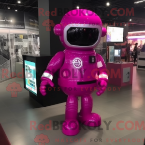 Magenta Astronaut maskot...