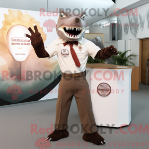 Brown Megalodon mascot...