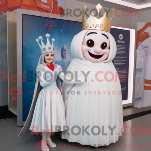 Hvit dronning maskot drak...
