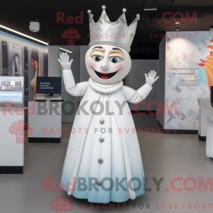 Hvit dronning maskot drak...