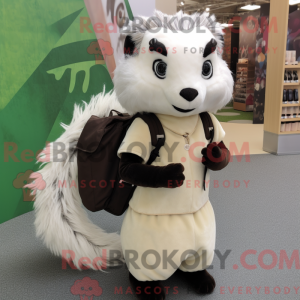 Beige Skunk mascottekostuum...
