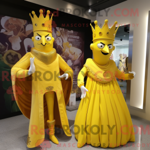 Gele koning mascotte...