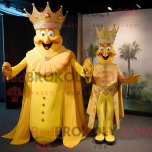 Yellow King mascot costume...
