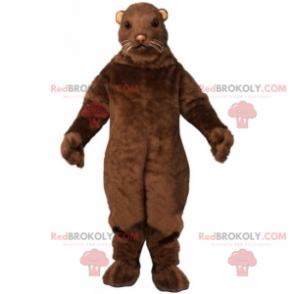 Mascotte roditore marrone con piccole orecchie - Redbrokoly.com