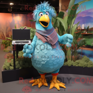 Cyan Dodo Bird maskot...
