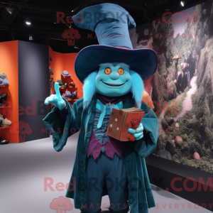 Cyan Witch S Hat mascot...