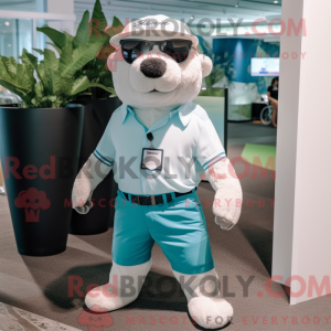 White Otter maskot kostyme...